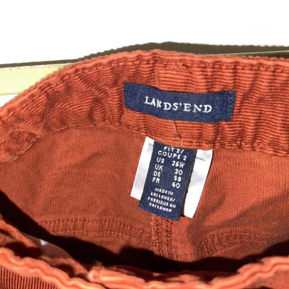 Lands' End women's corduroy straight leg pants Size 26W. *Minor flaw* - Picture 4 of 7